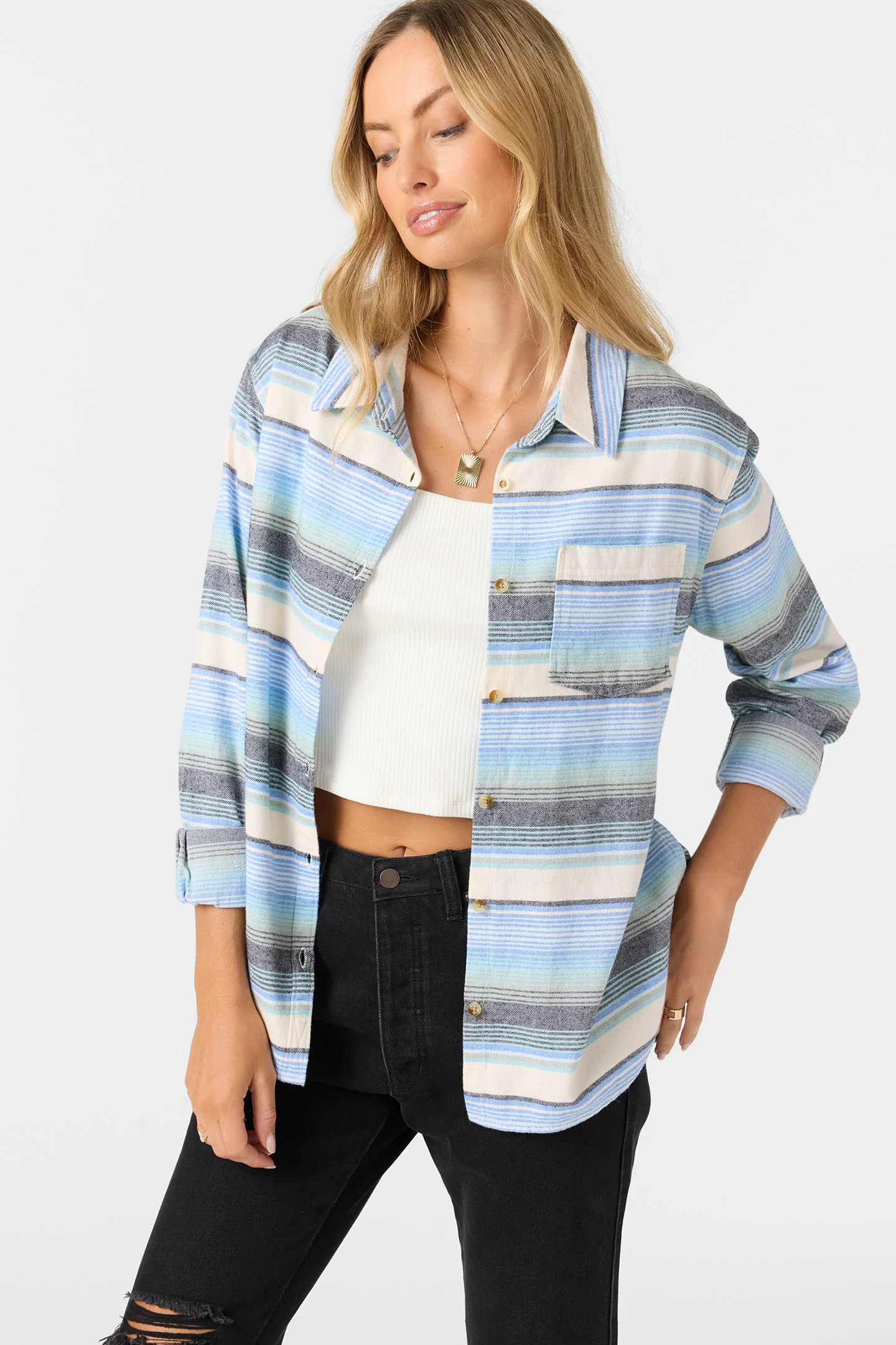 Logan Flannel Long Sleeve Top - Image 5
