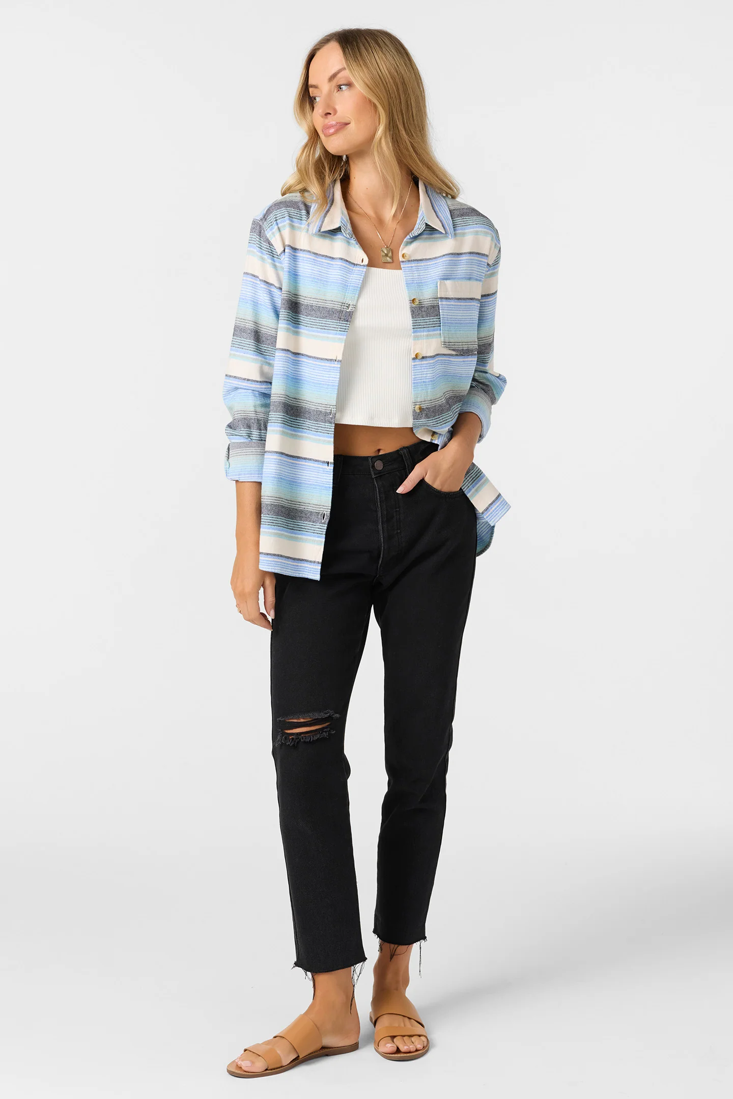 Logan Flannel Long Sleeve Top - Image 7