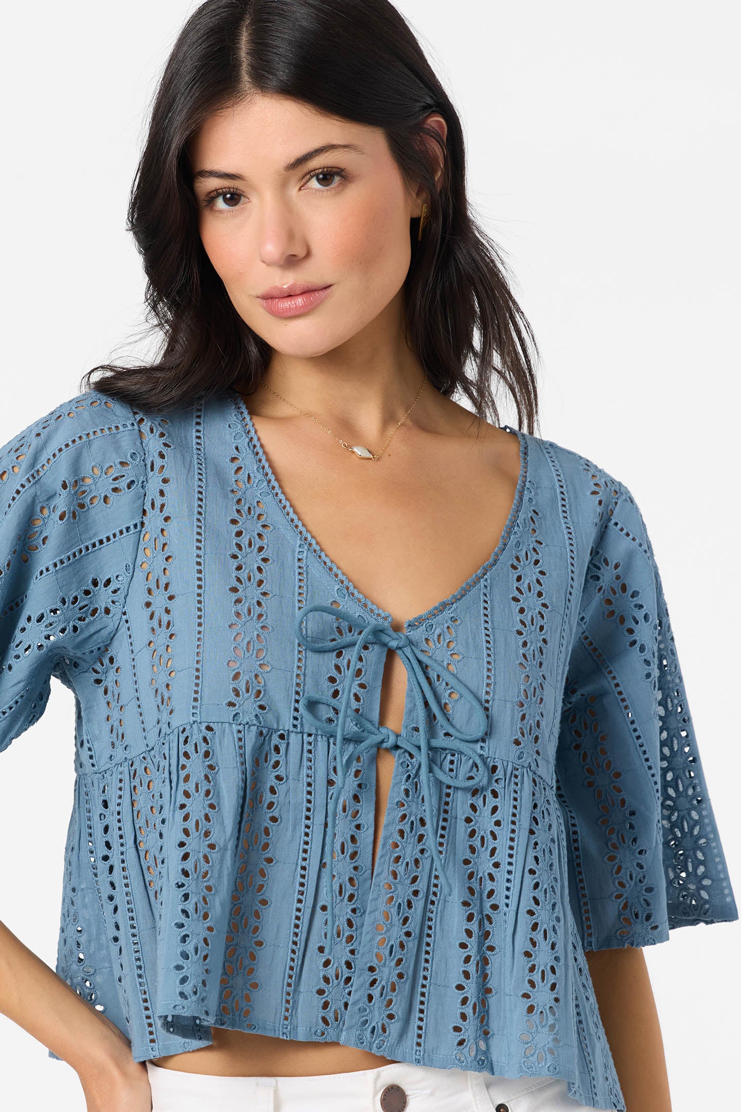 Loni Eyelet Top - Image 4