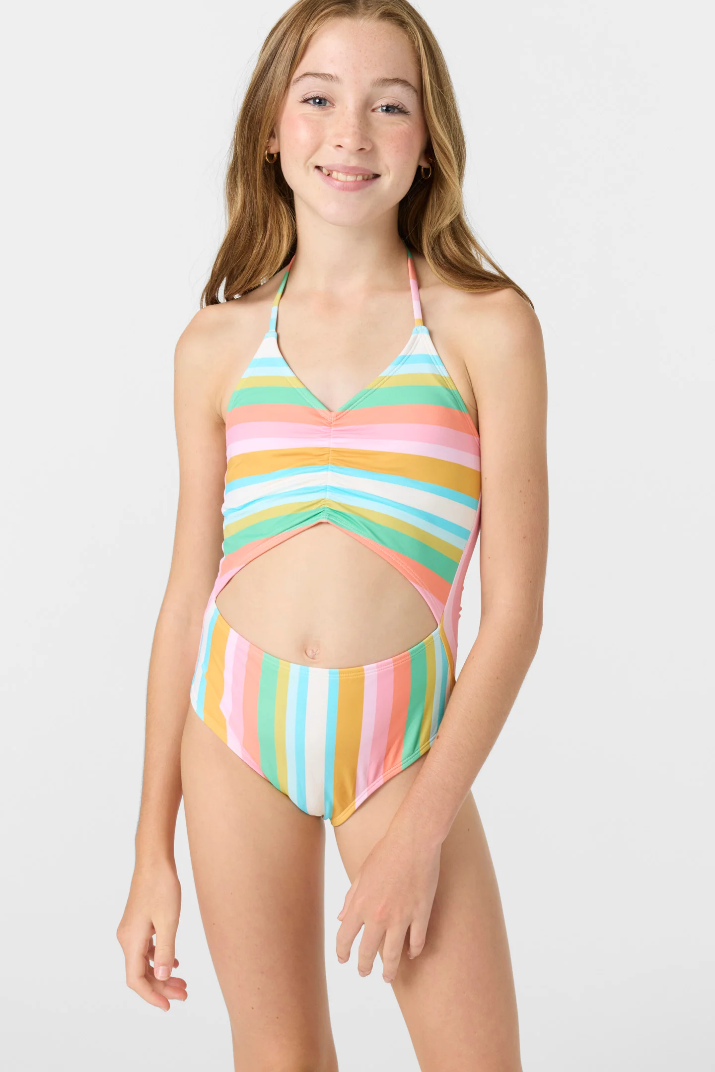 Girl's Low Tide Cinched One-Piece