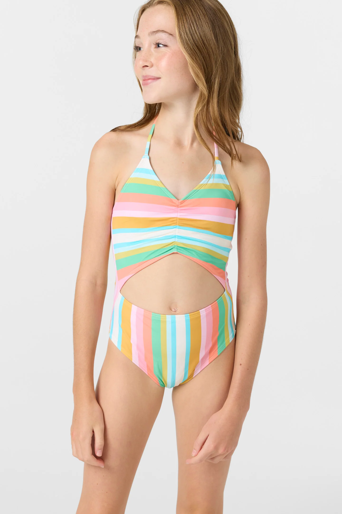 Girl's Low Tide Cinched One-Piece - Image 4