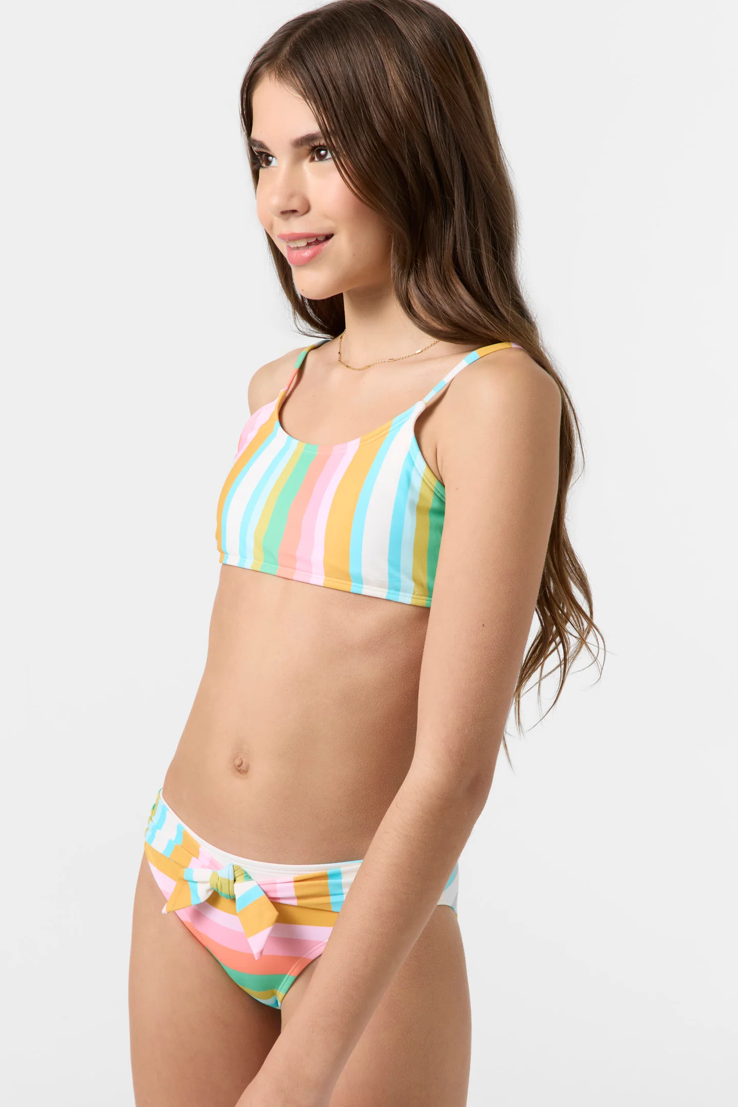 Girl's Low Tide Tie Back Bralette Top Set - Image 5