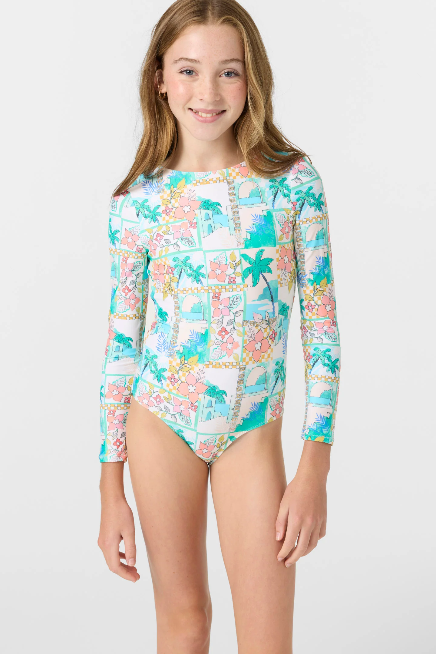 Girl's Maritime Twist Back Surf Suit