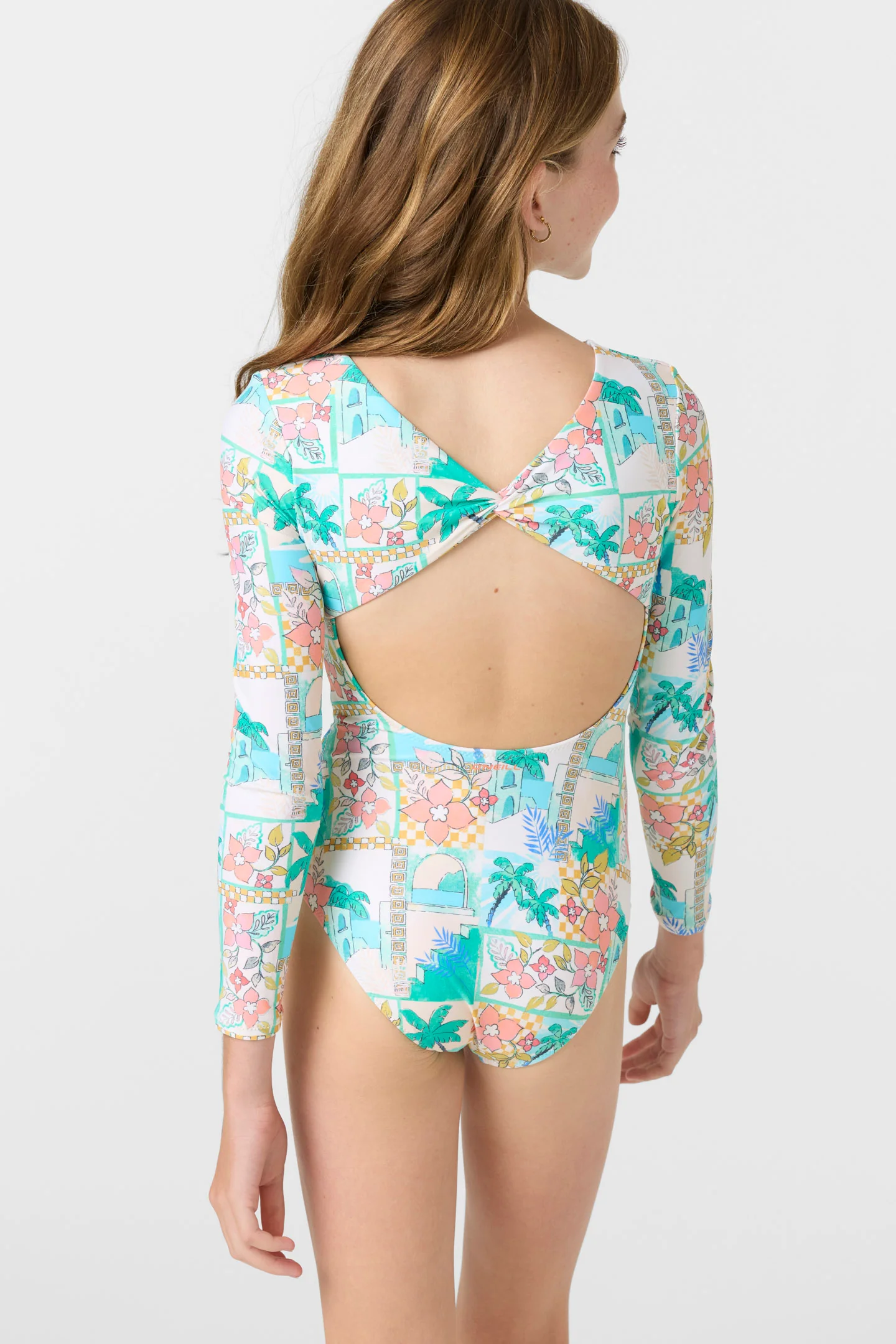 Girl's Maritime Twist Back Surf Suit - Image 5