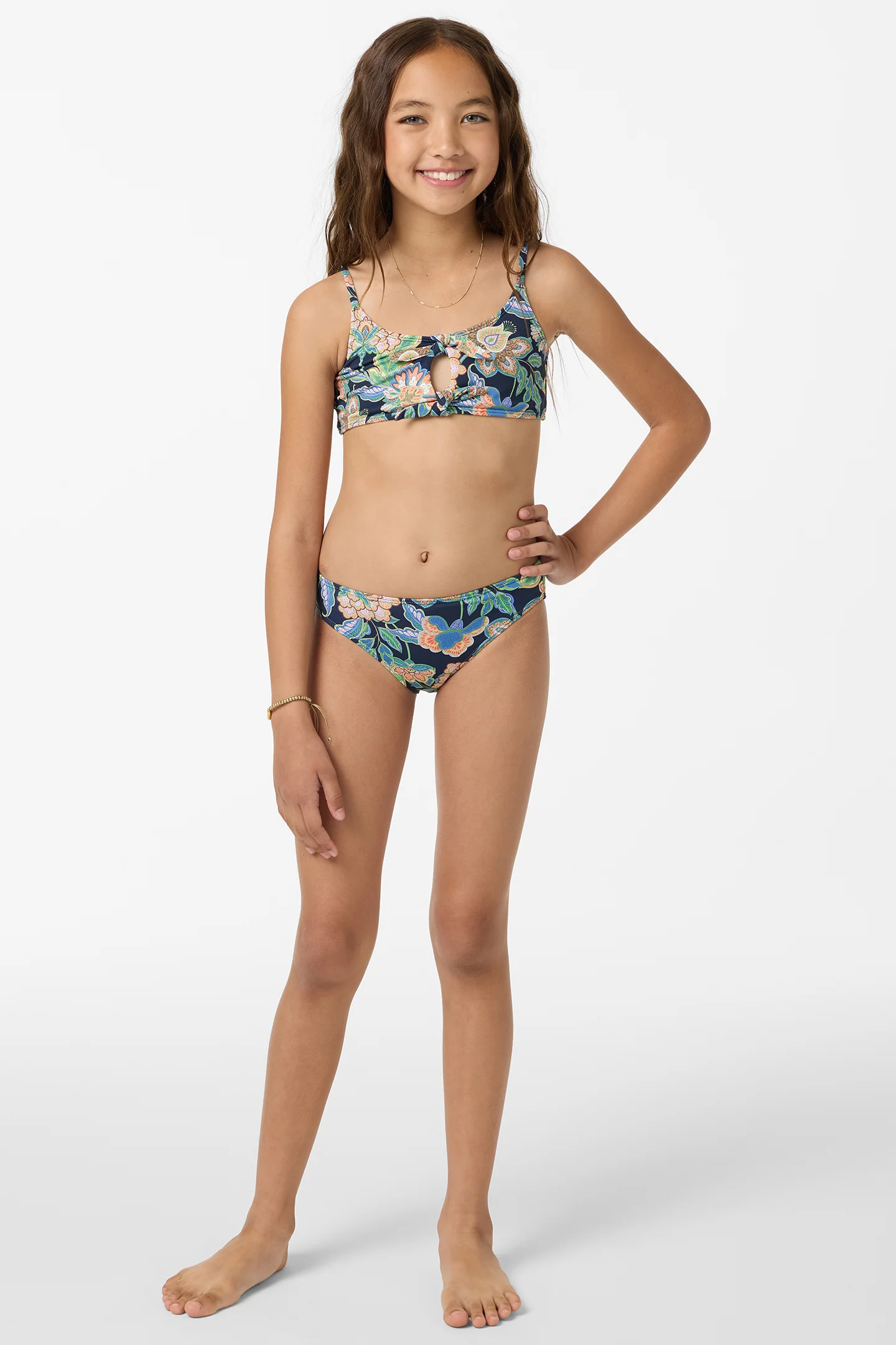Girl's Mermaid Floral Hanky Swim Set - Image 3