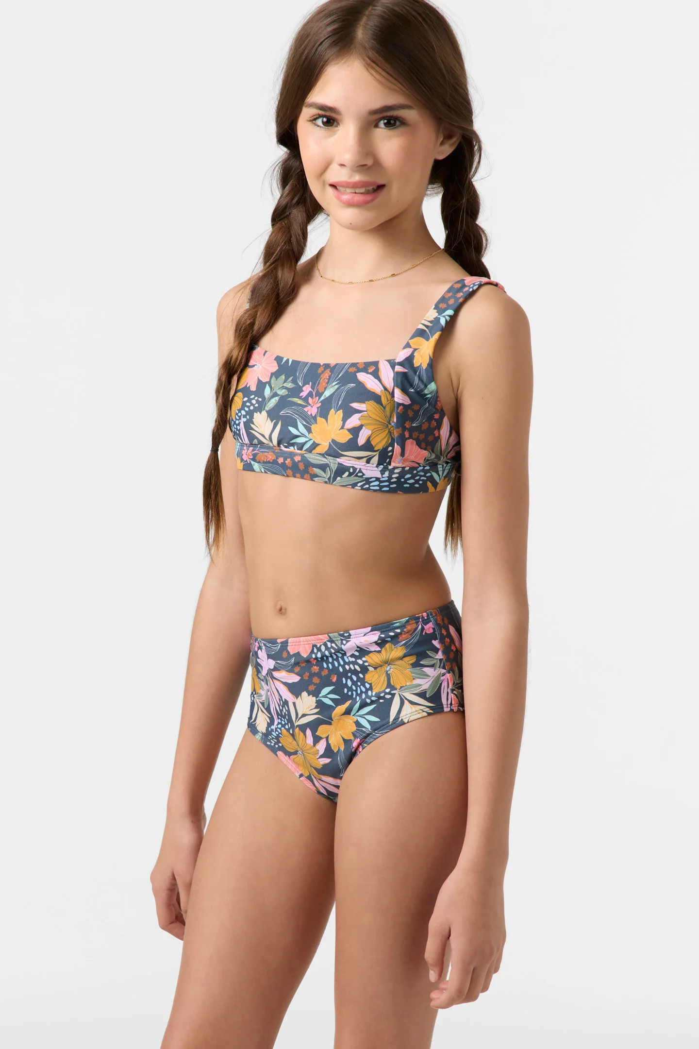Girl's Mila Floral Square Neck Set - Image 3