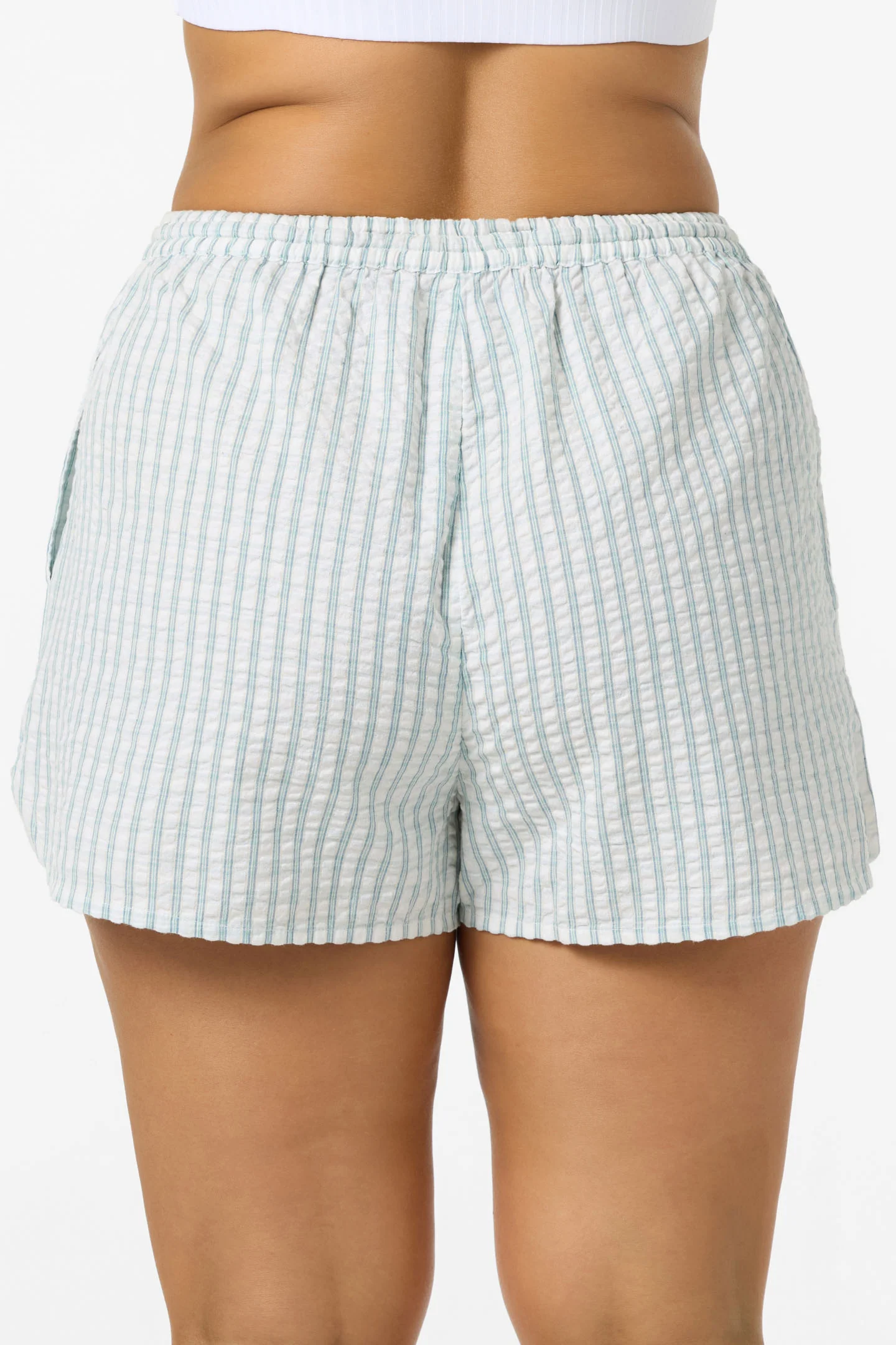 Millie Seersucker Beach Shorts - Image 7