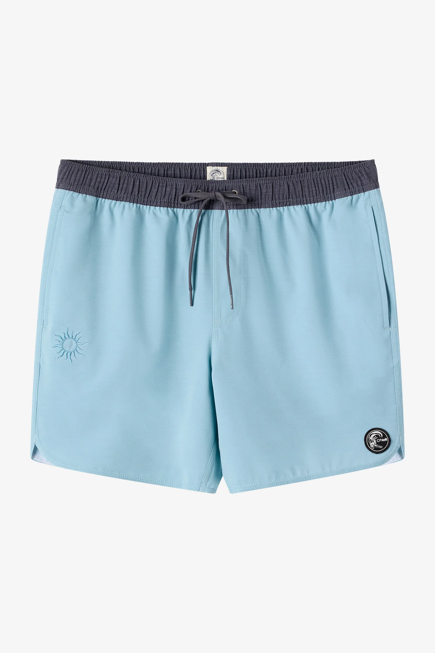 O'Riginals Solid Scallop Elastic Waist 16" Swim Trunks