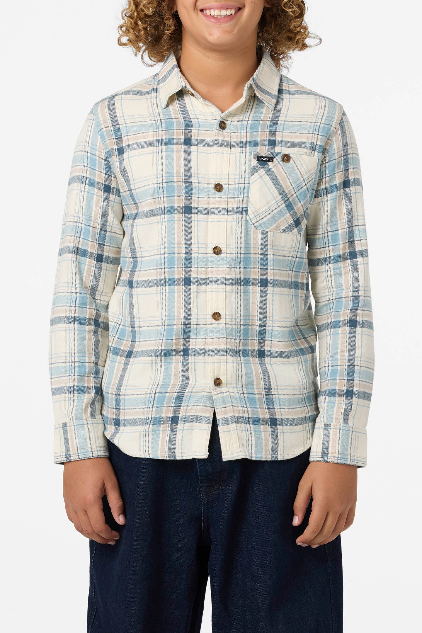 Boy's Redmond Plaid Flannel Long Sleeve Shirt - Image 2