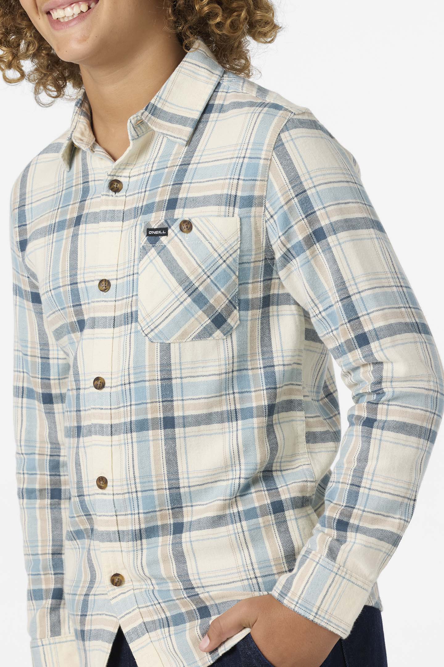 Boy's Redmond Plaid Flannel Long Sleeve Shirt - Image 4