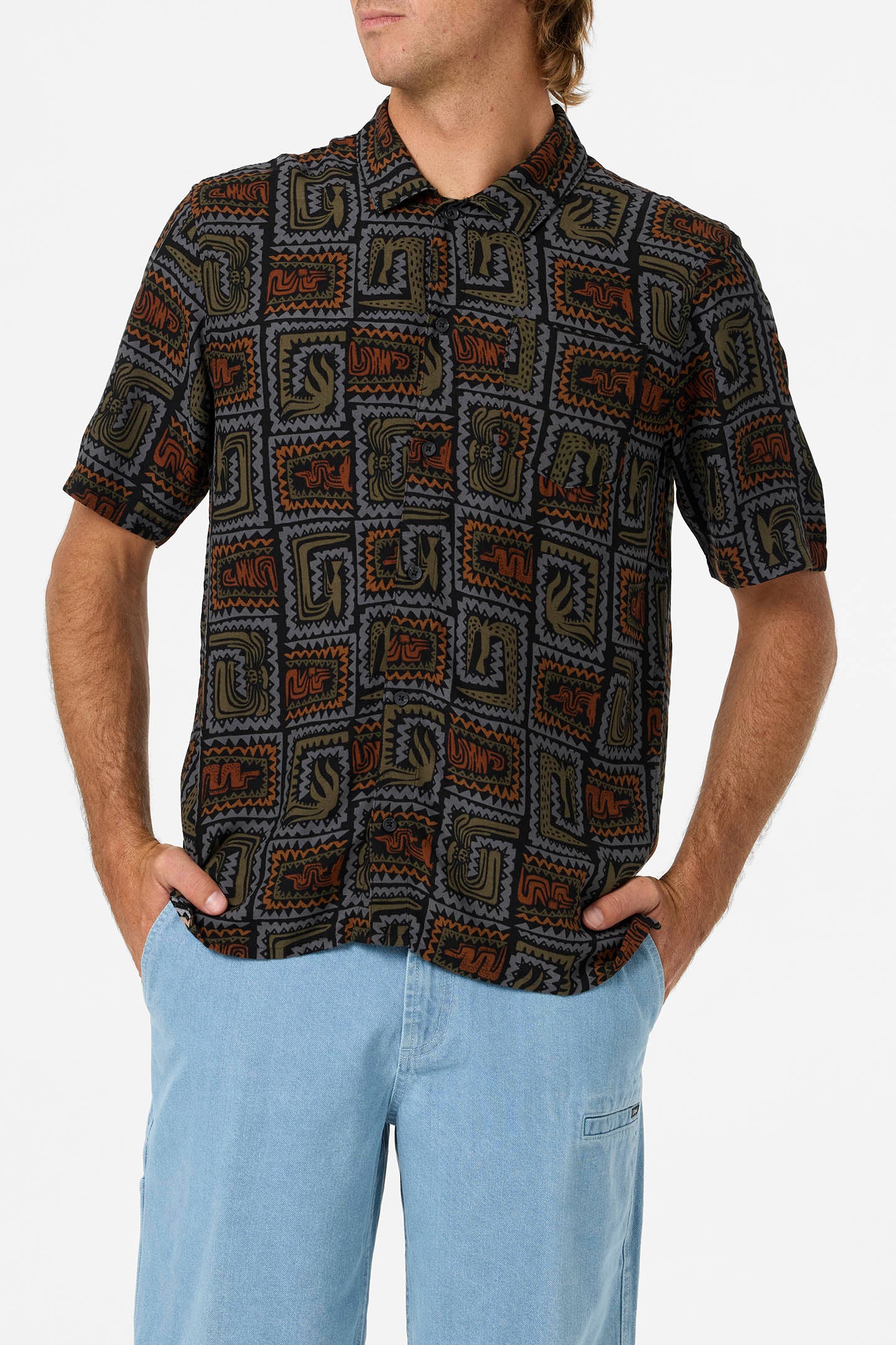 Relaxed Woven Camp Shirt - Image 2