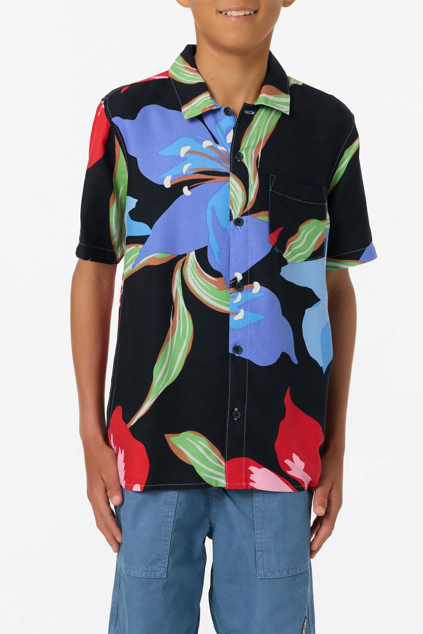 Boy's Relaxed Woven Camp Shirt - Image 2