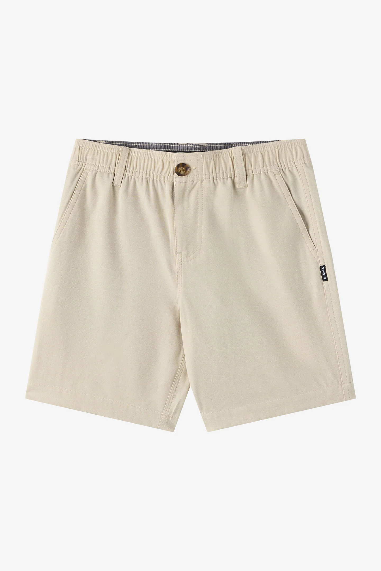 Boy's Reserve Light Check Elastic Waist 16" Hybrid Shorts