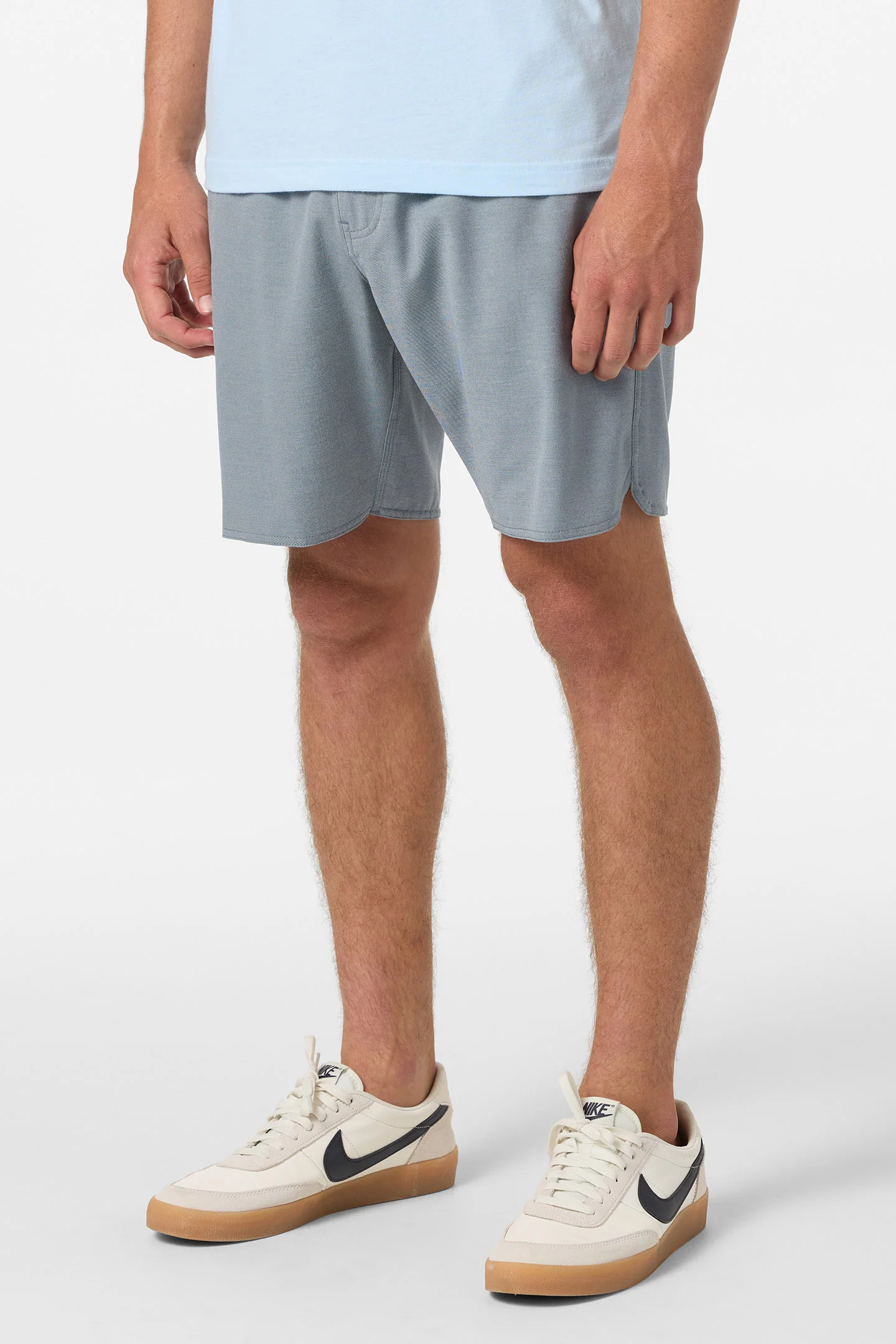 Reserve Light Check Scallop Elastic Waist 18" Hybrid Shorts - Image 3