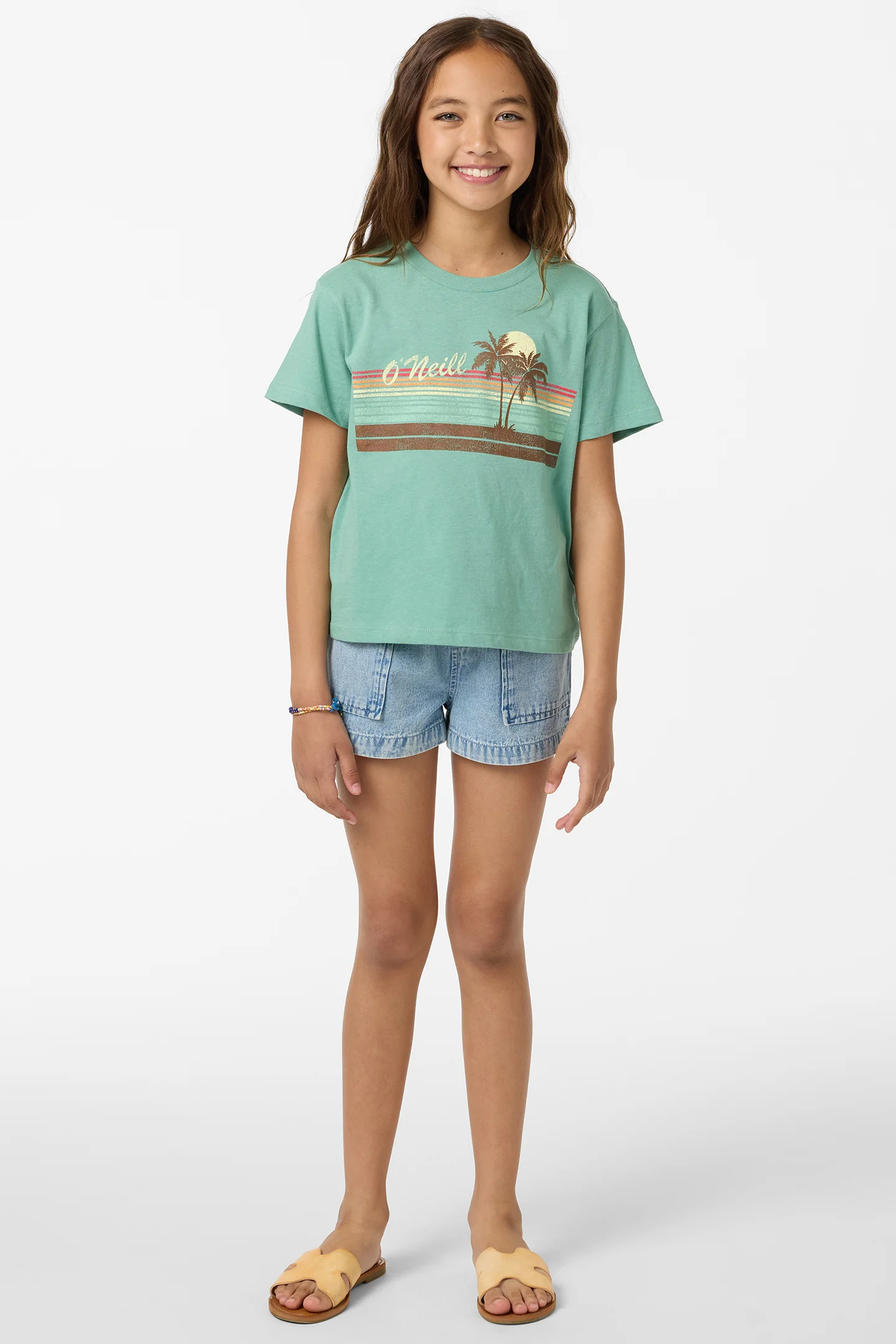Girl's Retro Stripe Willa Skimmer Tee