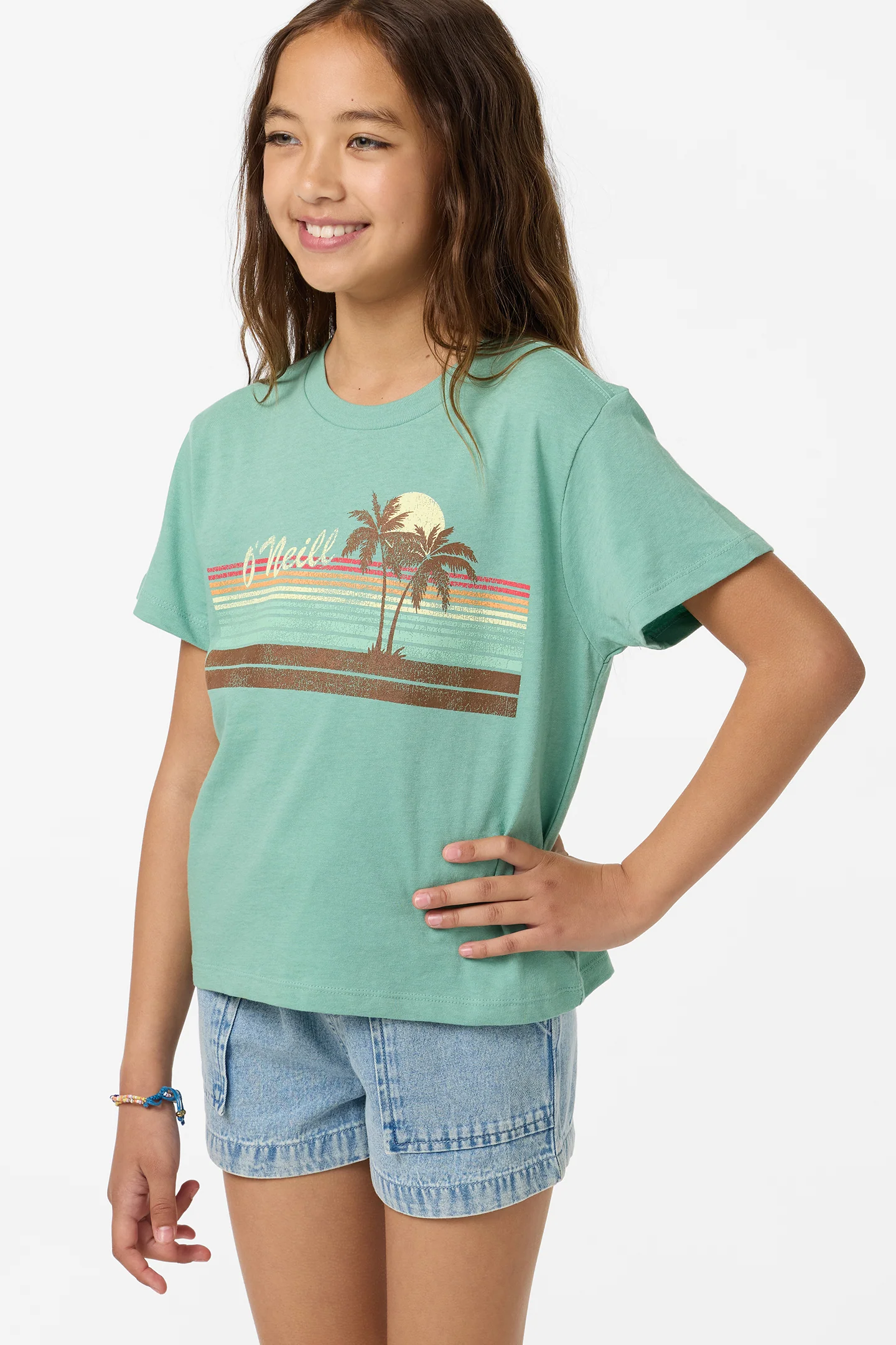 Girl's Retro Stripe Willa Skimmer Tee - Image 3