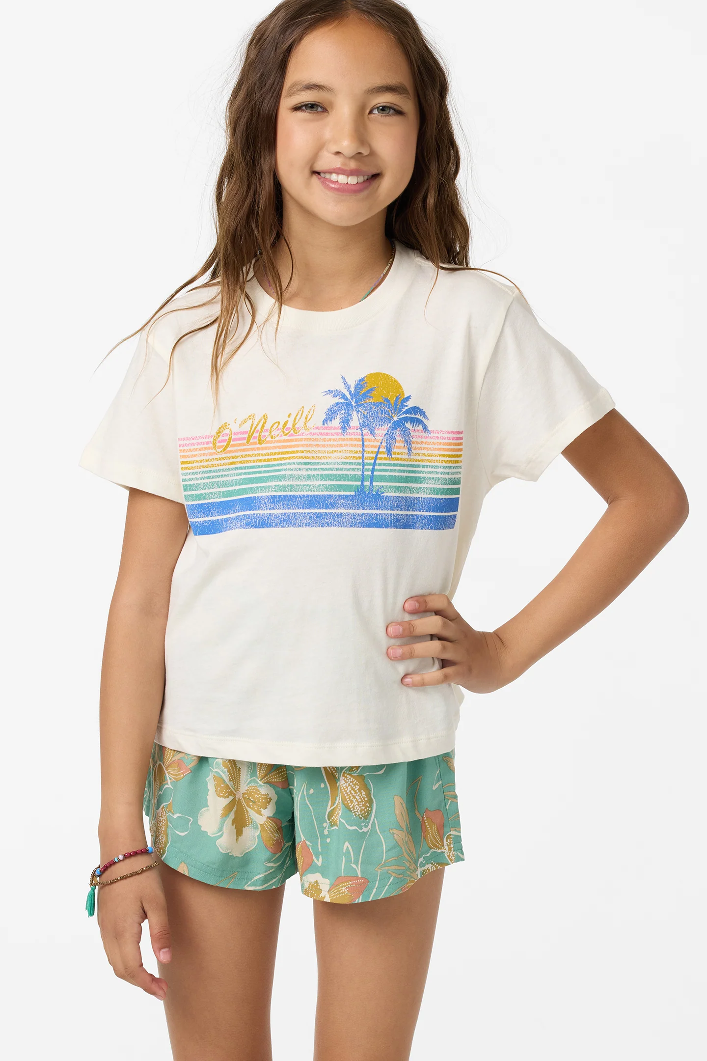 Girl's Retro Stripe Willa Skimmer Tee