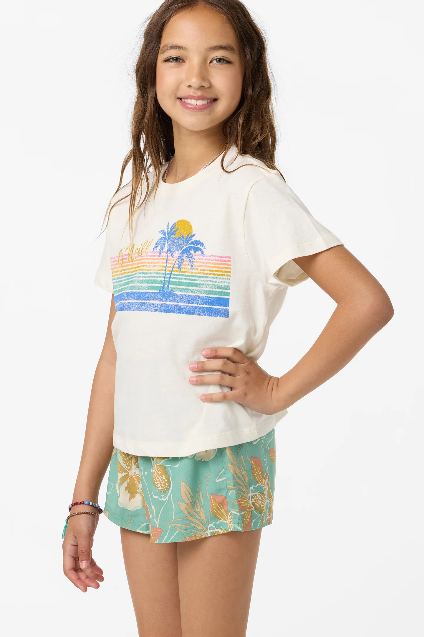 Girl's Retro Stripe Willa Skimmer Tee - Image 5