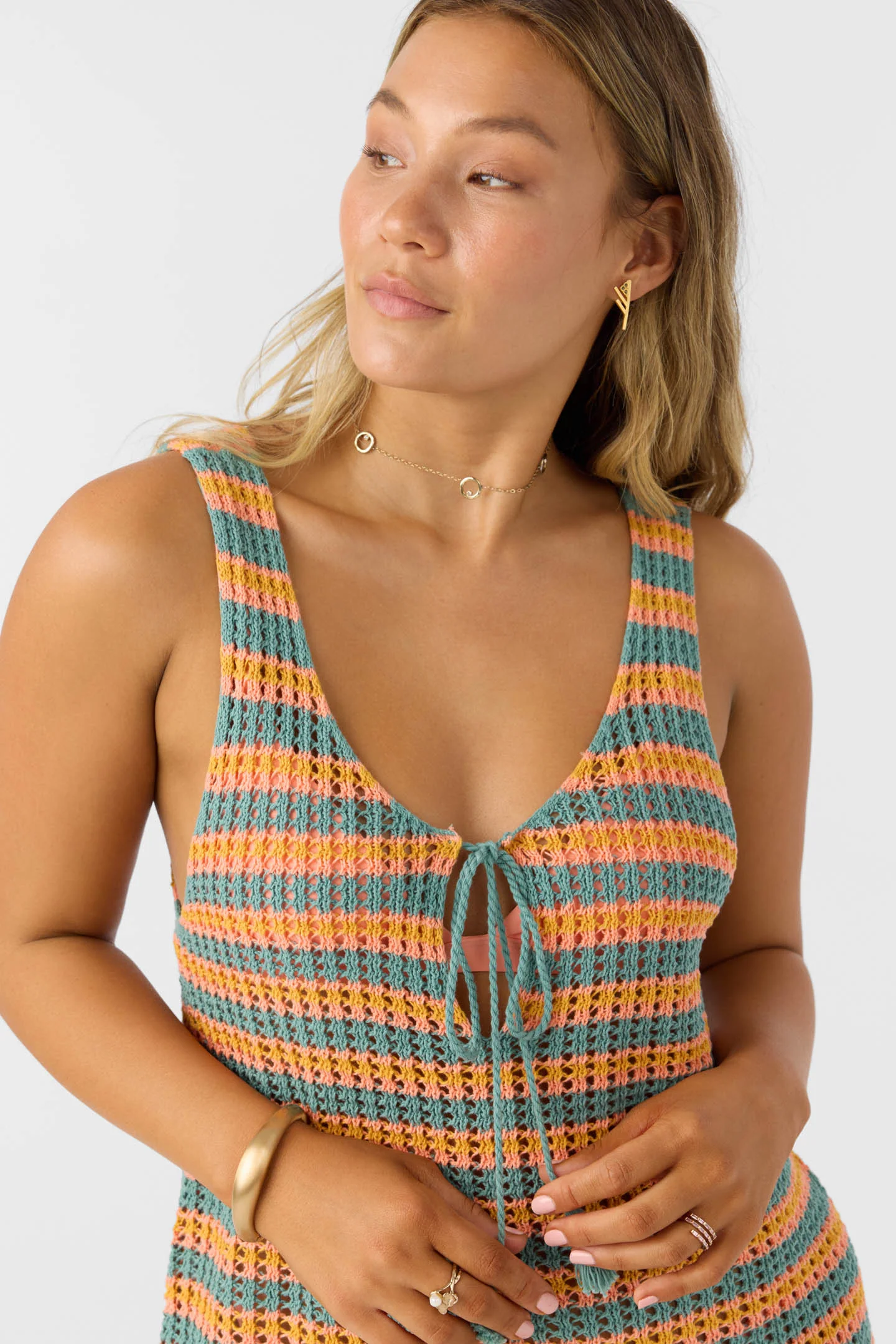 Ryan Stripe Mini Cover-Up Dress - Image 4