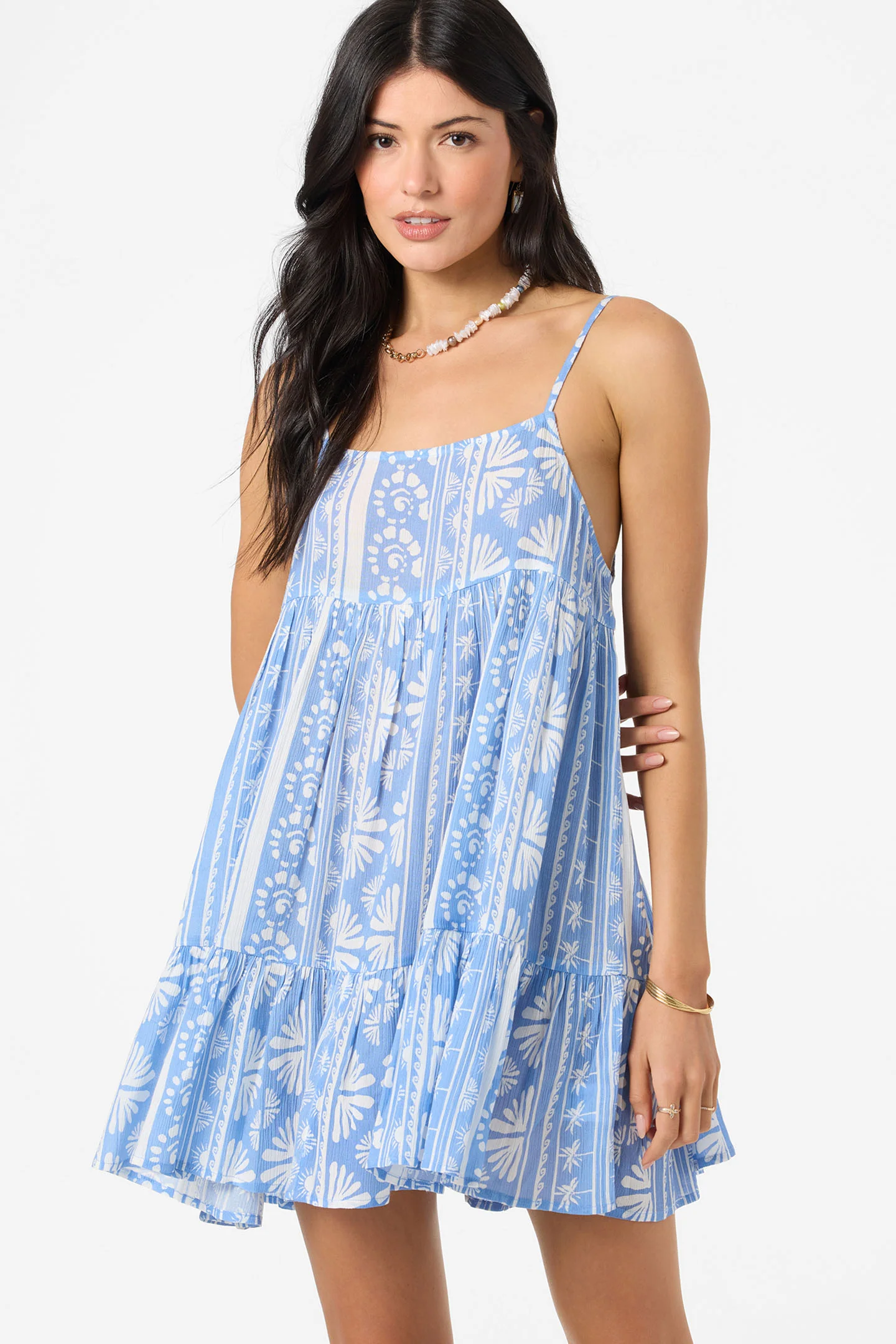 Saltwater Essentials Rilee Printed Mini Cover-Up Dress - Image 2