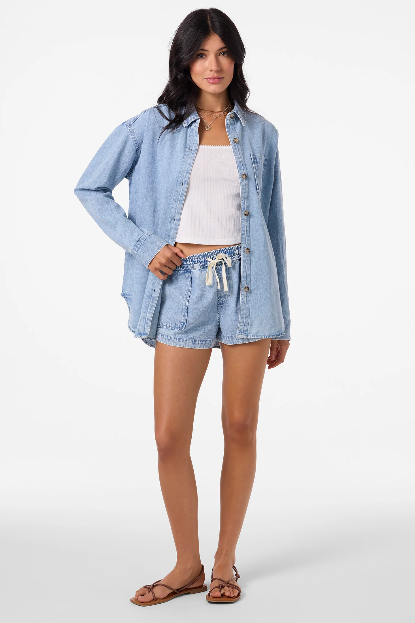 Sevie Denim Shacket - Image 3