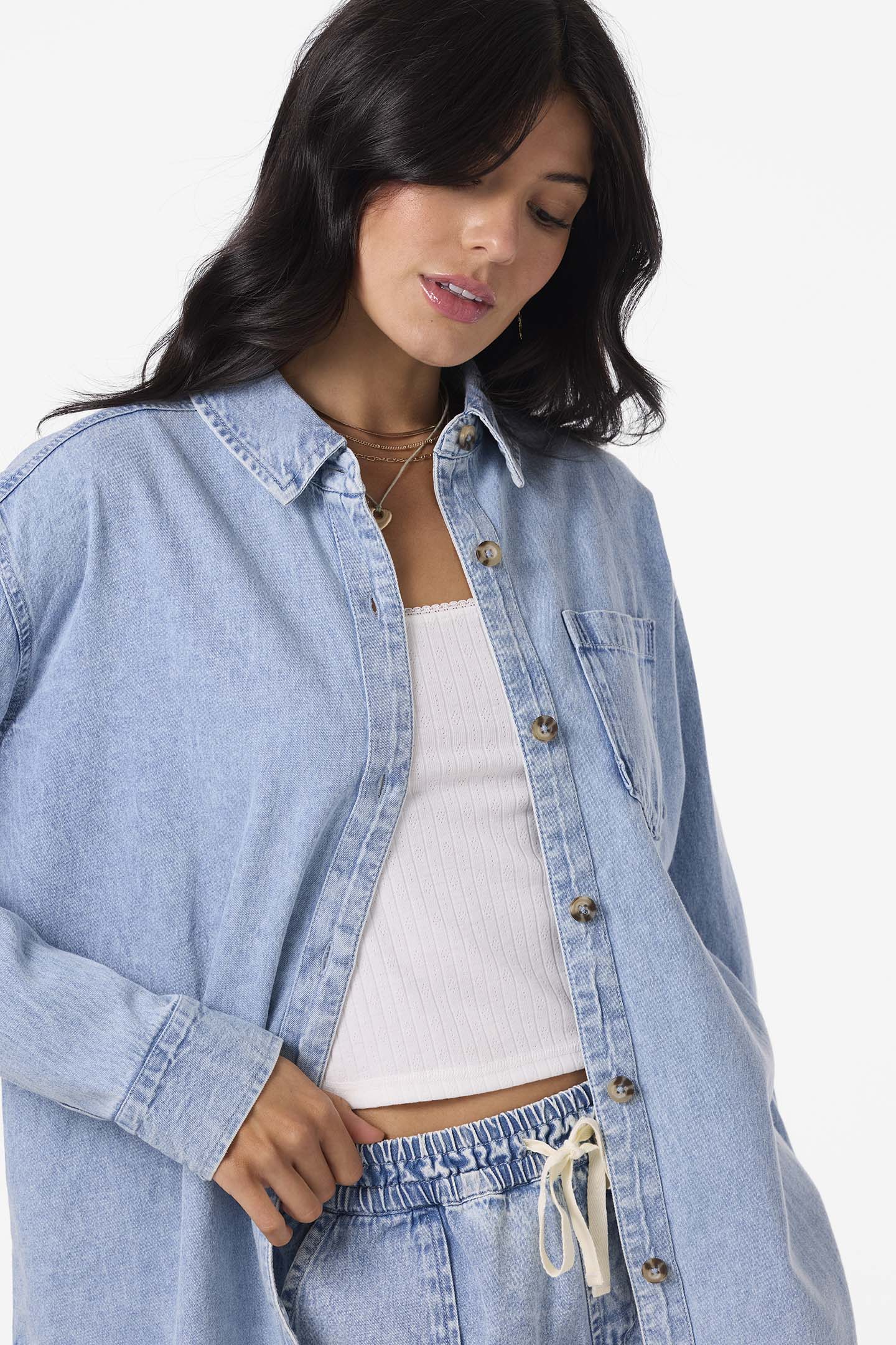 Sevie Denim Shacket - Image 4