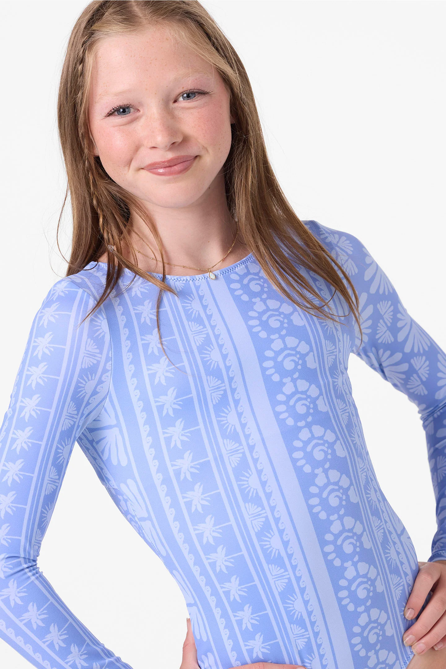 Girl's Surf Abstract Twist Back Surf Suit - Image 4
