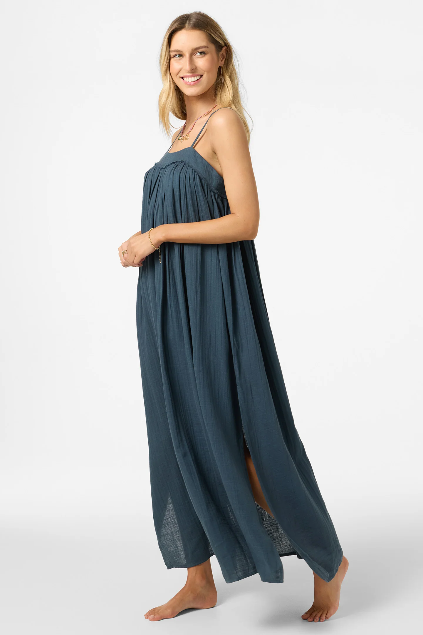 Saltwater Solids Sai Maxi Cover-Up Dress - Image 5
