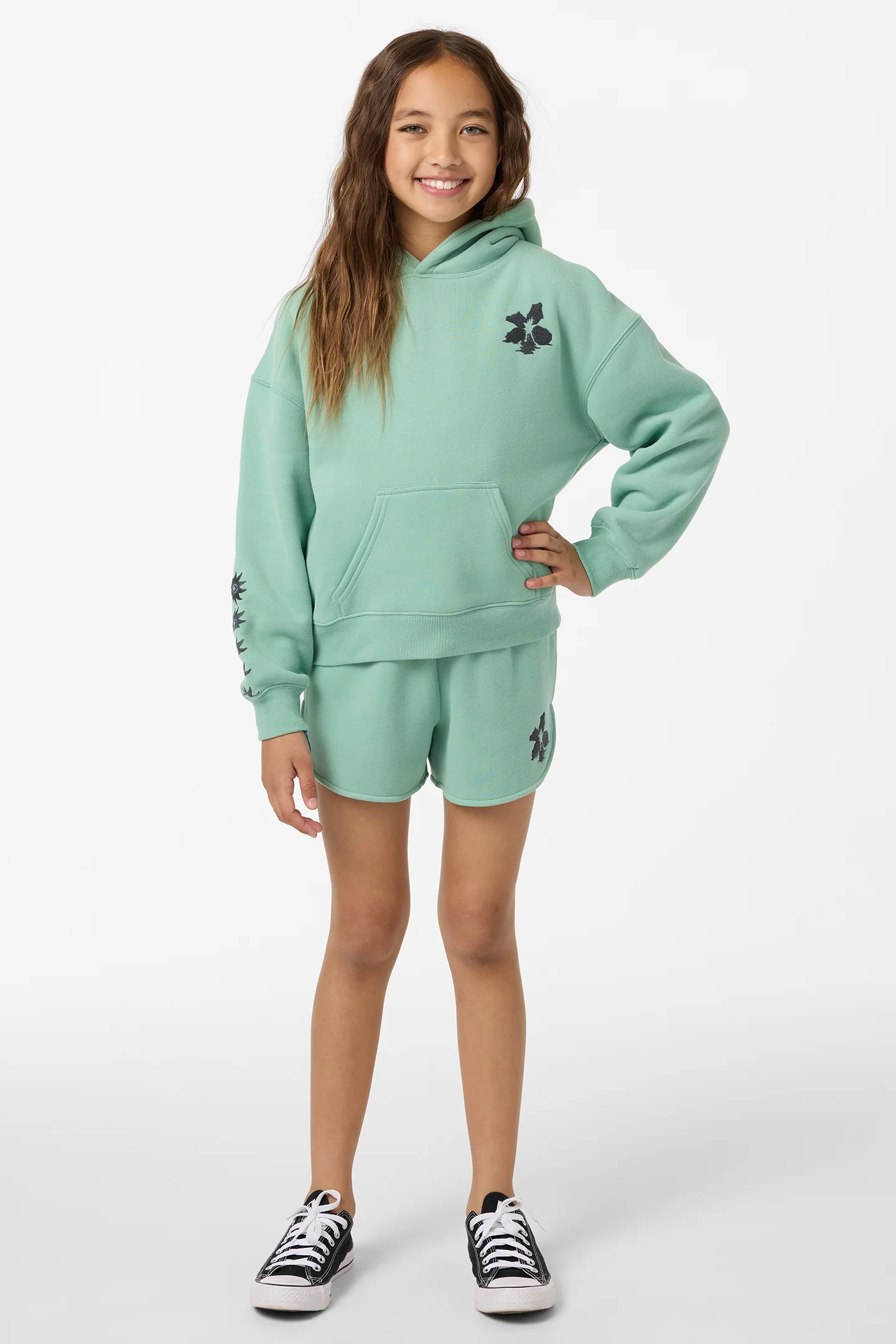 Girl's Tropic Melt Scallop Lounge Shorts - Image 3