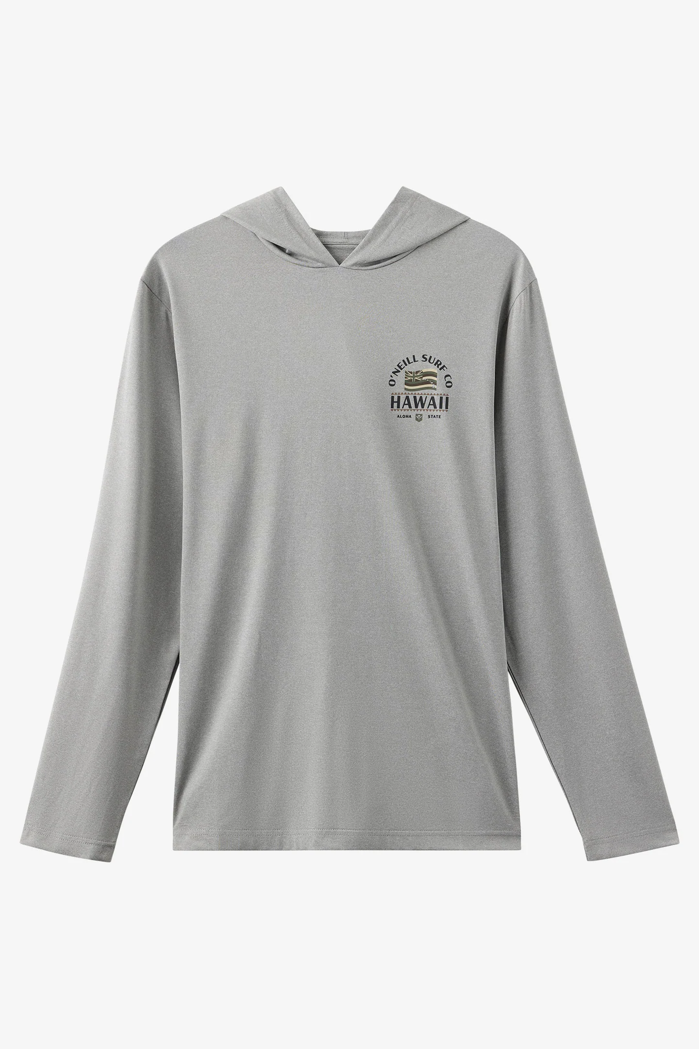 TRVLR UPF Hooded Hawaii Flag Long Sleeve Shirt