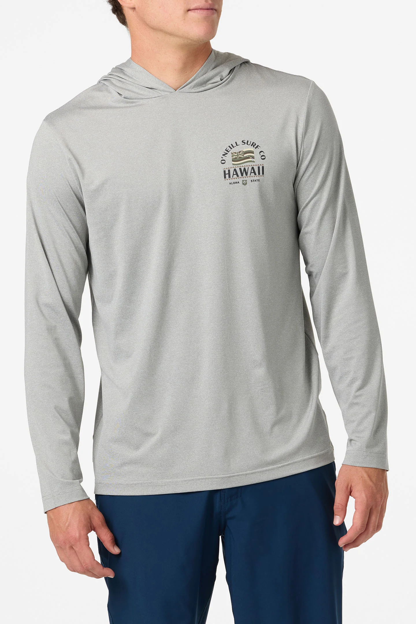 TRVLR UPF Hooded Hawaii Flag Long Sleeve Shirt - Image 2