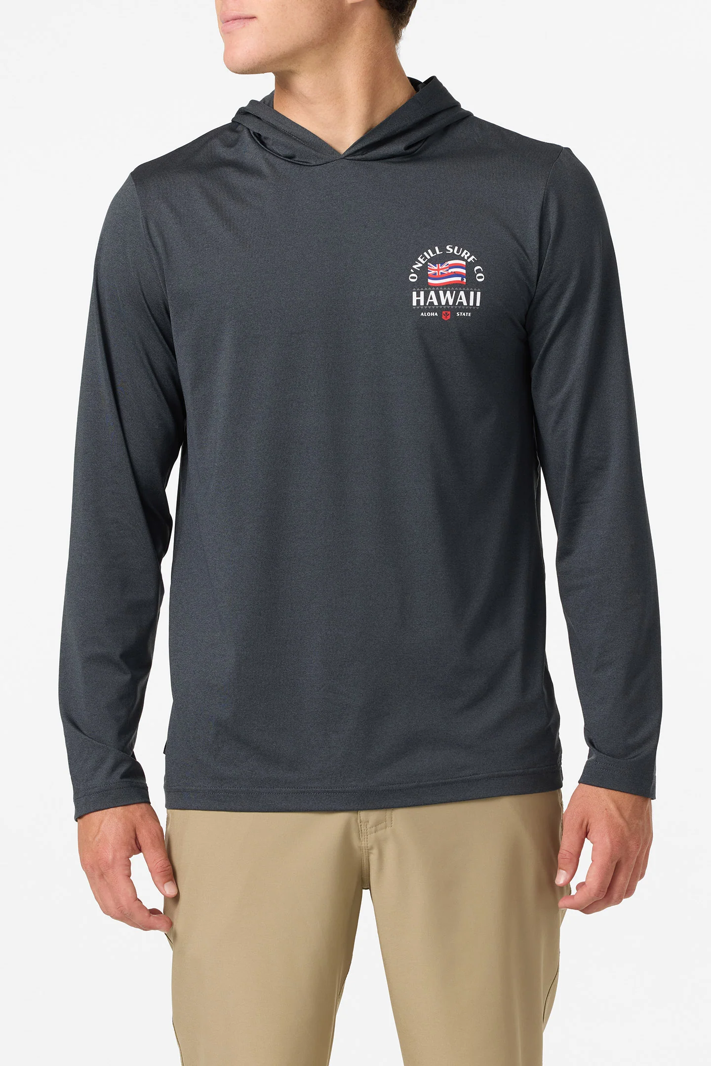 TRVLR UPF Hooded Hawaii Flag Long Sleeve Shirt - Image 2