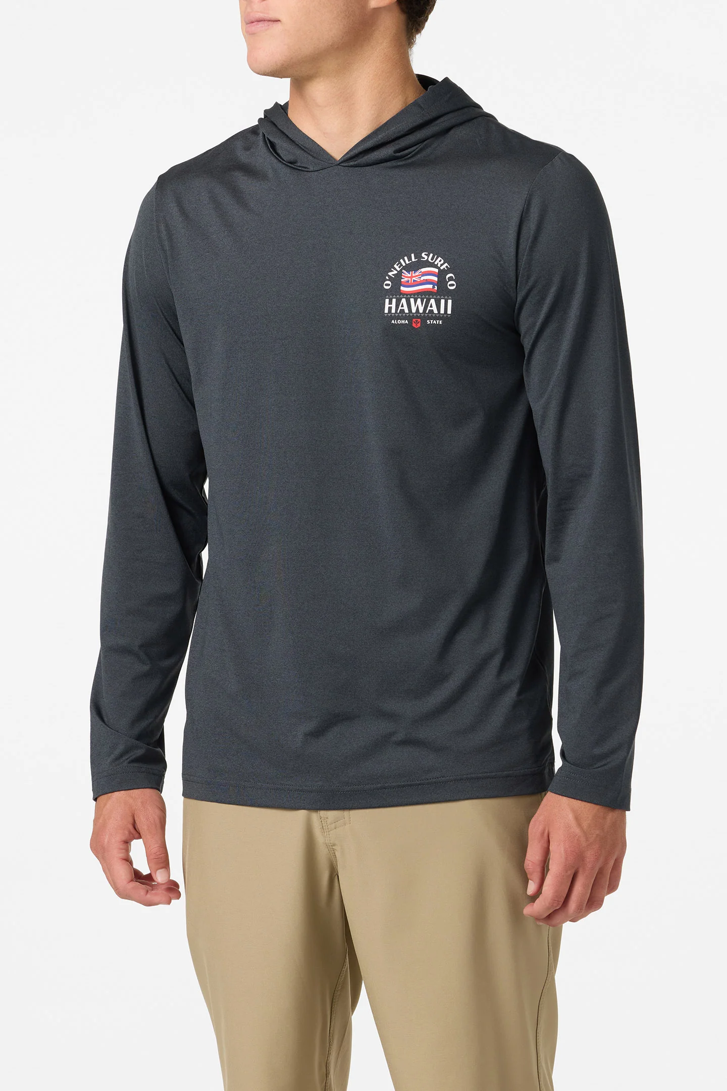 TRVLR UPF Hooded Hawaii Flag Long Sleeve Shirt - Image 3