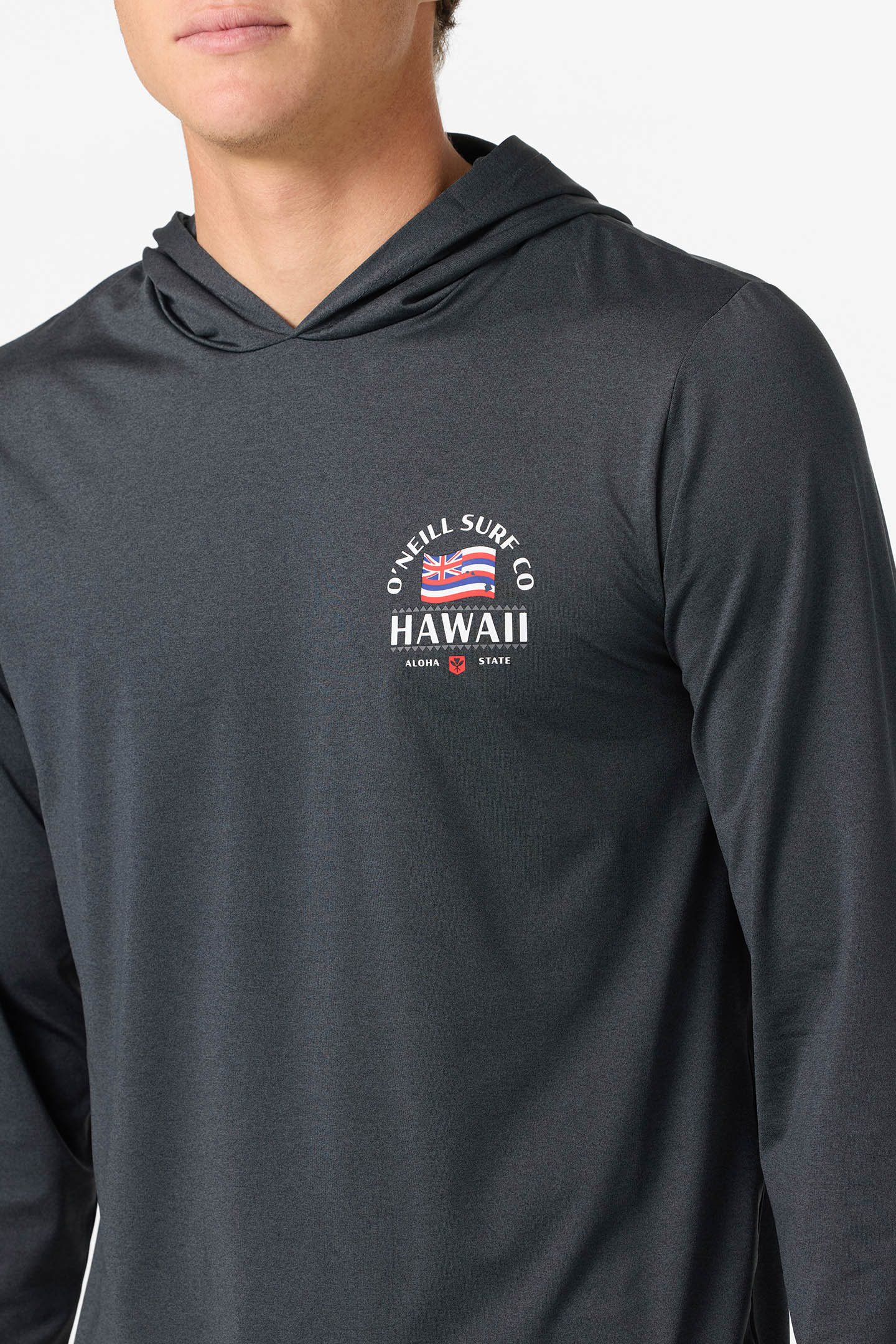 TRVLR UPF Hooded Hawaii Flag Long Sleeve Shirt - Image 4