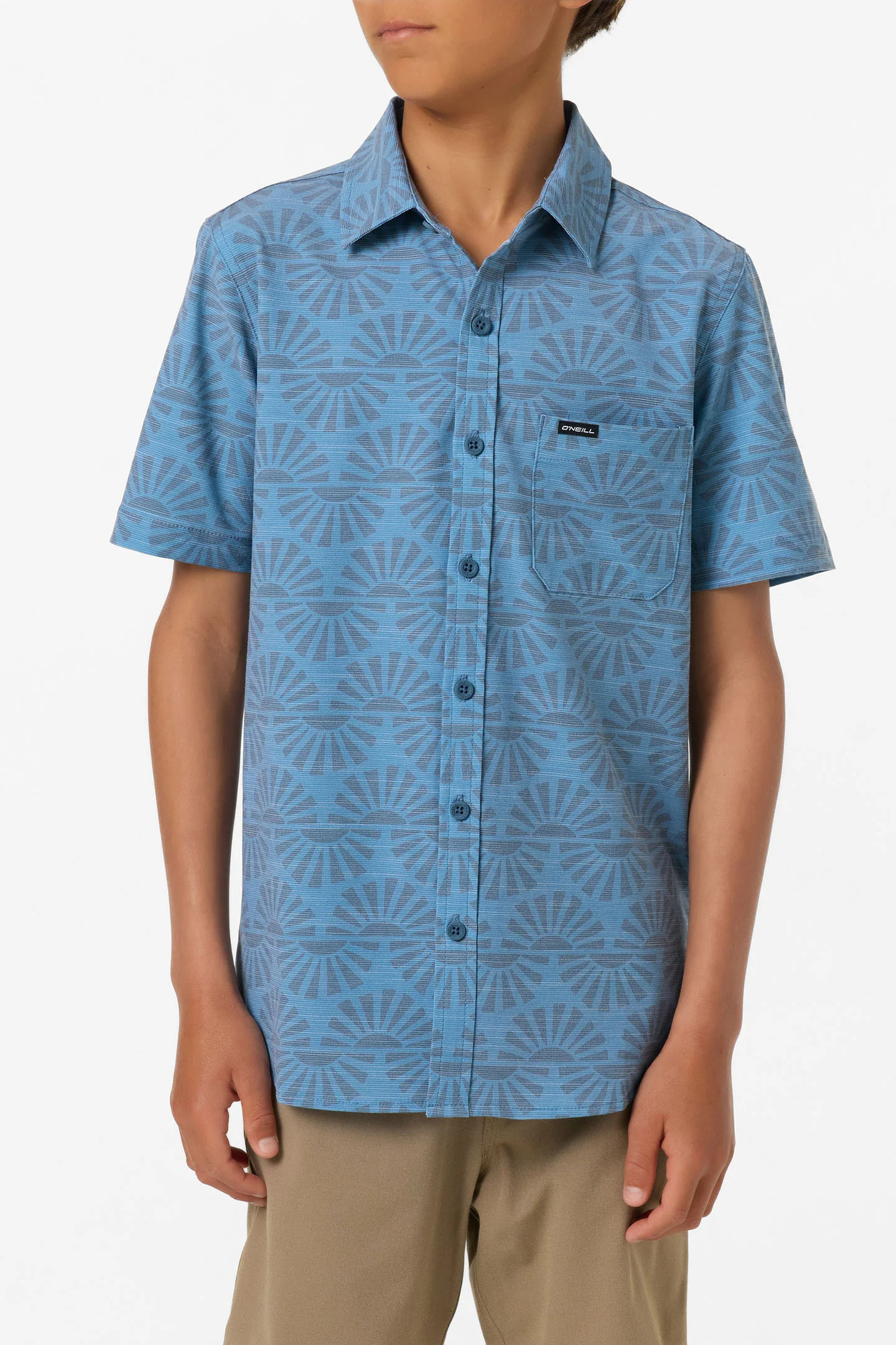 Boy's UPF Slub Standard Woven Shirt - Image 2