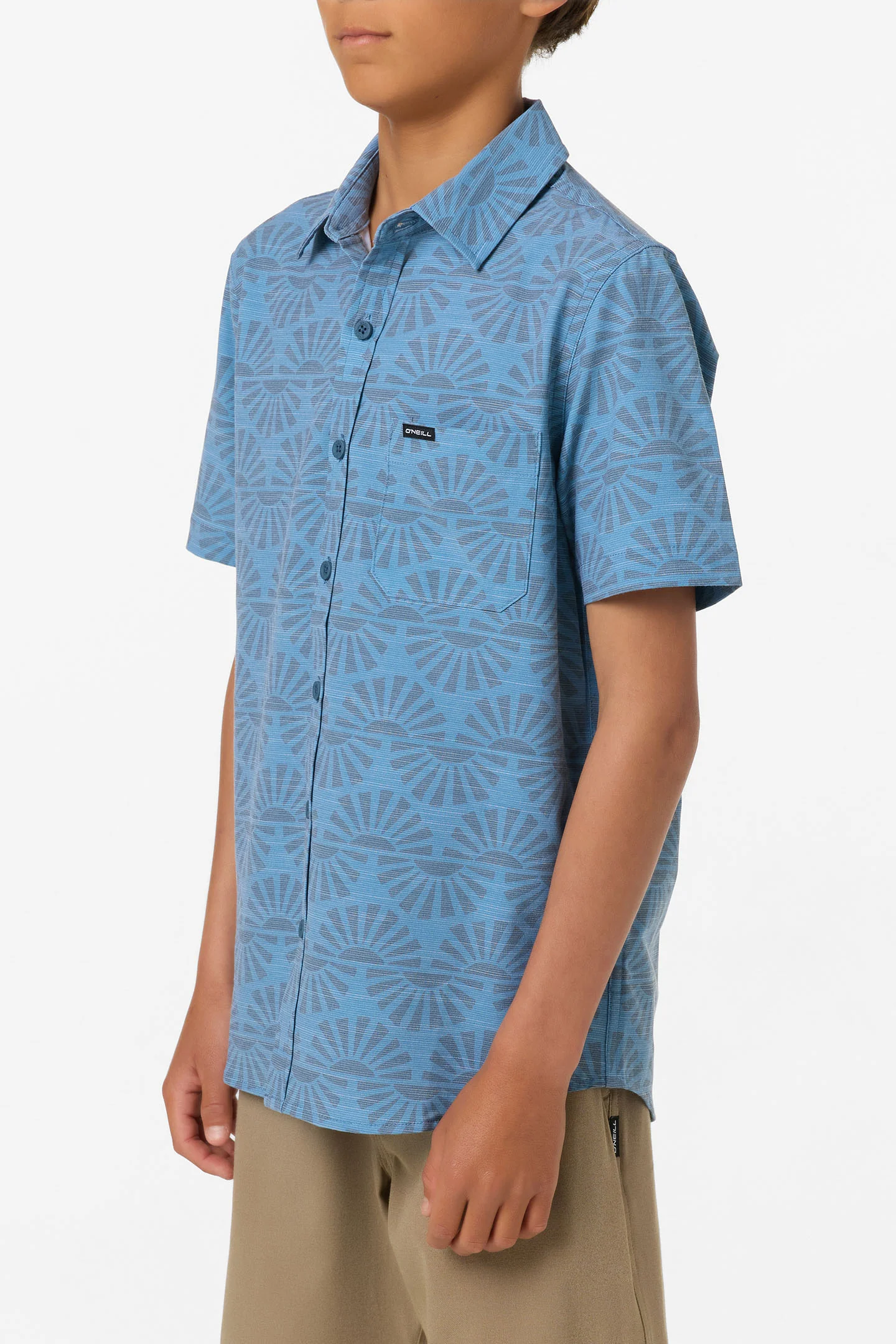 Boy's UPF Slub Standard Woven Shirt - Image 3