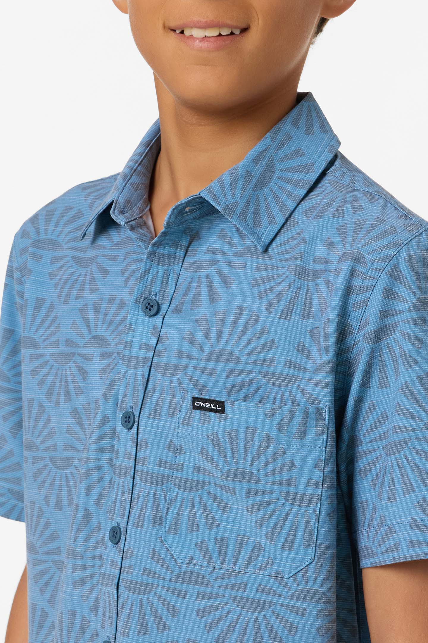 Boy's UPF Slub Standard Woven Shirt - Image 5