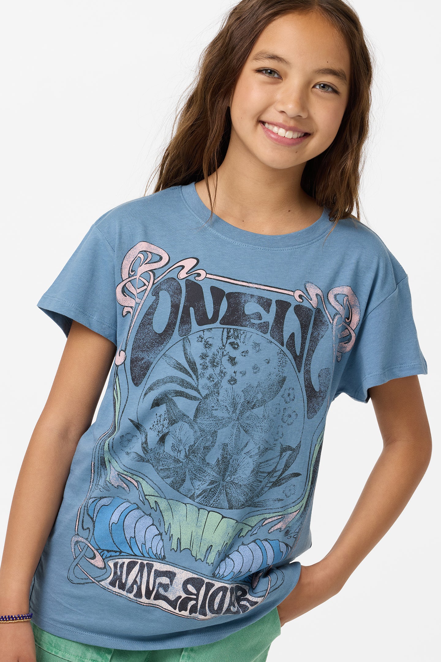 Girl's Wave Rider Oversized Tee - Image 4
