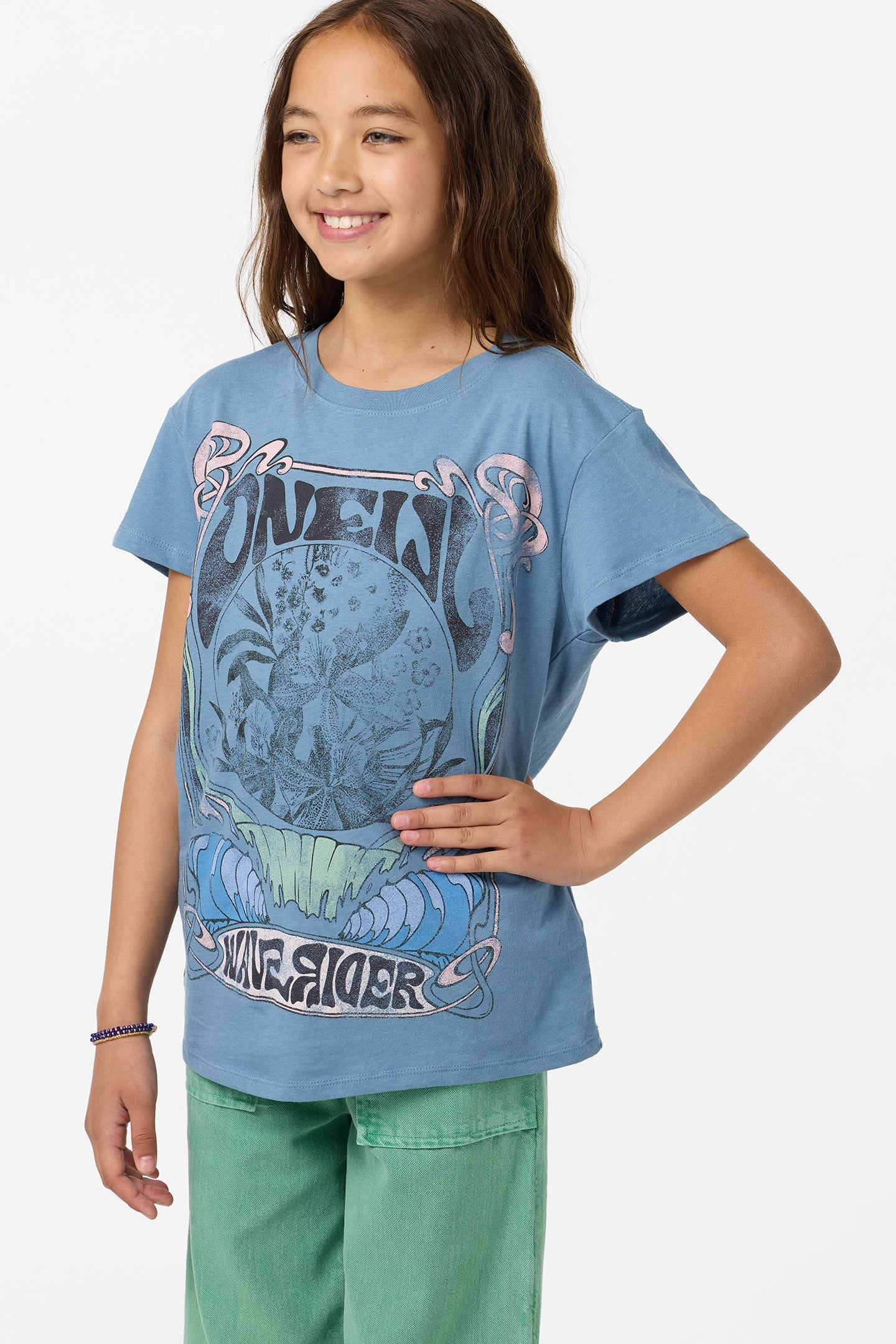 Girl's Wave Rider Oversized Tee - Image 5