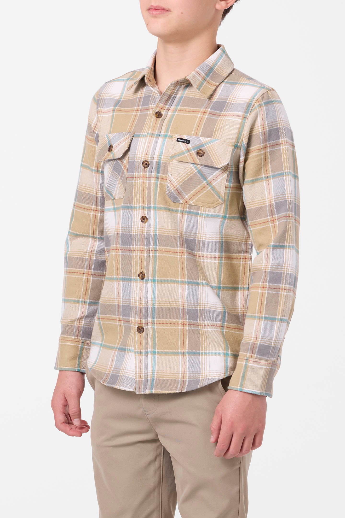 Boy's Winslow Plaid Flannel Long Sleeve Shirt - Image 3